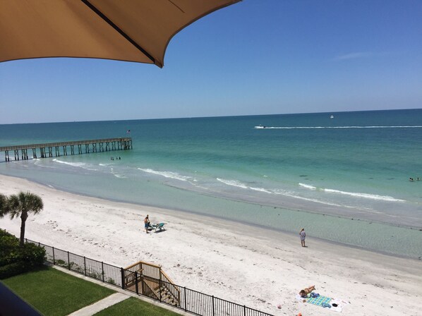 View from the balcony with private beach access