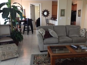 Living room looking towards dining and kitchen