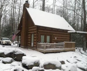 March 2013 snowstorm prior to screened deck addition.