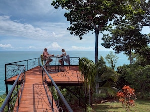 This villa sit just right so get a panoramic view of the coastline.