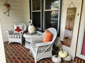 Enjoy sitting on the front porch.