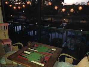 Play backgammon on the patio just off the master bedroom and enjoy the view...