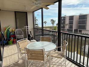 Gulf view from lanai.  Sit & relax. 1 Minute walk to beach from front door.