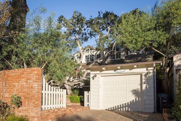 Front of house and garage