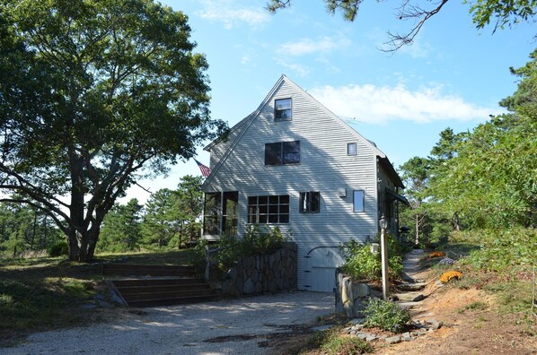 Side view of the house as one approaches from the driveway
