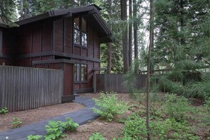 The condo has a private path leading to it and is very private.