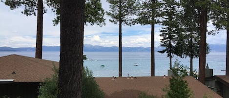 view from condo of Lake Tahoe