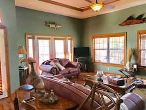 Living Room: Television & views of Barron River.