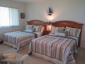 Spacious Bedroom with Two Full Size Beds and LCD TV - Ocean Village