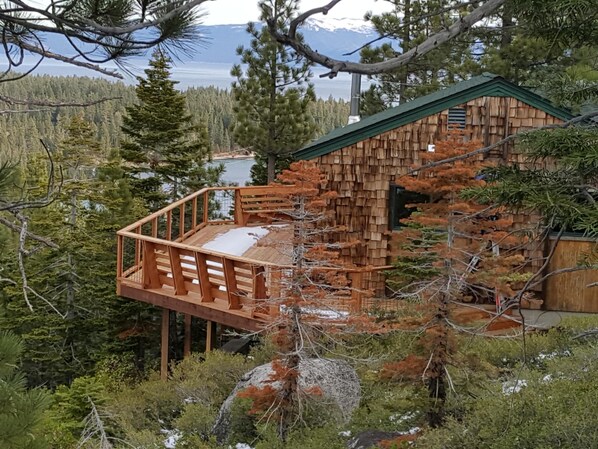 Private View home with wrap around deck