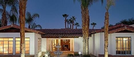 CUSTOM SPANISH HOME. MATURE PALMS.  SPANISH TILES AND CUSTOM PAINT & WOODWORK.