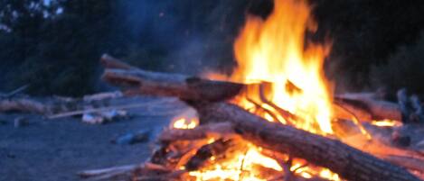 Bonfire on our beach