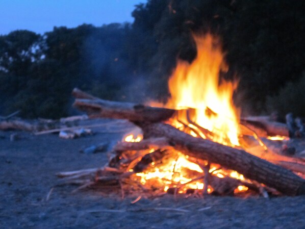 Bonfire on our beach