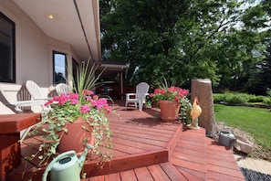 Wonderful east facing deck to enjoy the morning sunrise or a shaded afternoon