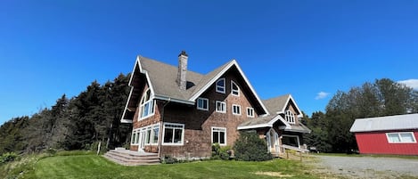 Full view of house and shop