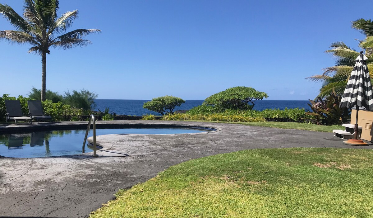 Hale Kai Nalu- Oceanfront Luxury Home W/ Pool & Spa- Hilo-Side