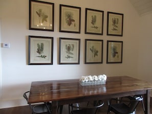 Dining area with large dining table in the living room