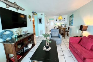 Large TV in living room