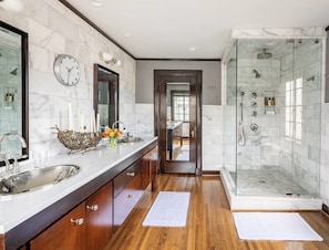Master suite marble bath