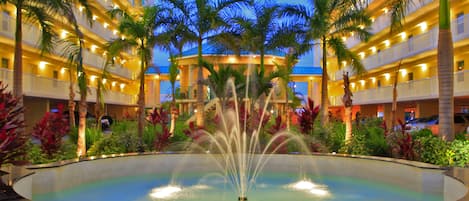 OUR BEAUTIFUL COURTYARD AT SUNSET