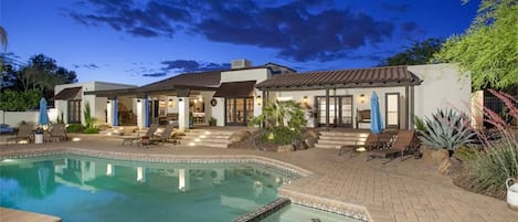 Large pool and patio