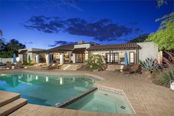 Large pool and patio