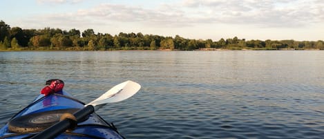 Gorgeous evening on Lake Wissota!  Kayak is available to guests.