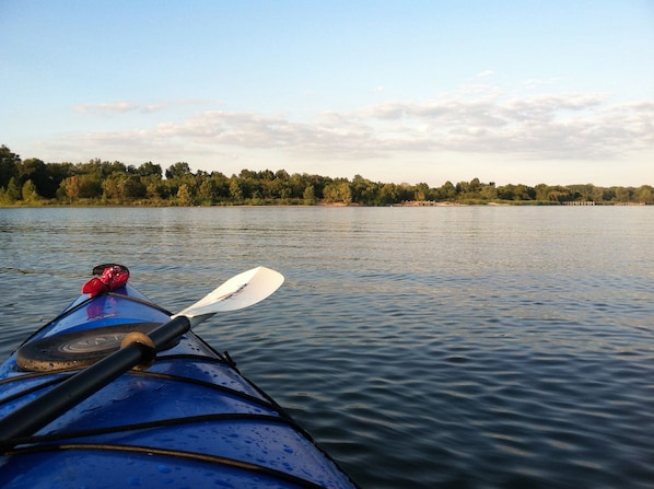 Gorgeous evening on Lake Wissota!  Kayak is available to guests.