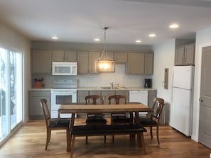 Bright, open kitchen.  Fully furnished.