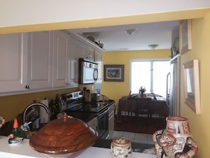 Kitchen and dining fromliving room