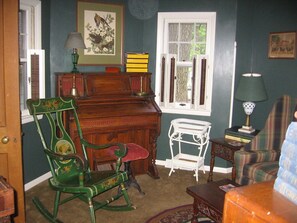 The owner is an antique dealer and has beautiful pieces throughout the cottage.