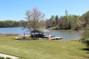 The view of our cove while sitting on the porch.