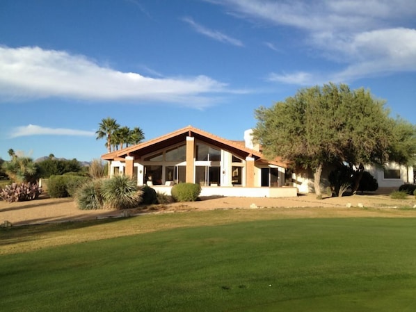 View of house from the golf course