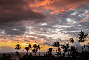 Sunset as seen from the main lanai of the condo!