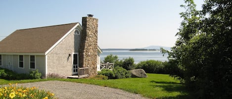 Corner of cottage looking at the ocean.  Note: the chimney has been removed.