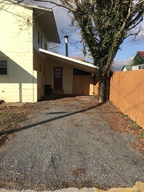 Off-street parking in carport