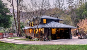 Our home is on 1 acre in beautiful setting alongside Sonoma Creek