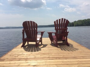 View from Muskoka chairs on the dock