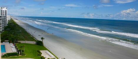 View from balcony - Great beachfront deck for a quick break.