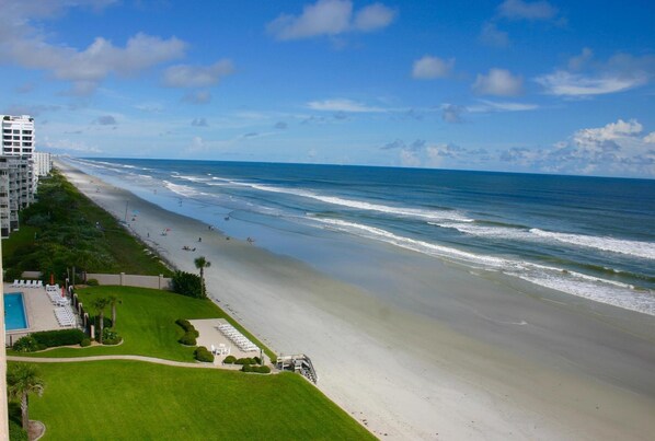View from balcony - Great beachfront deck for a quick break.