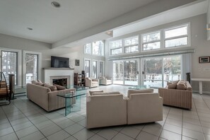 Main Floor Living Room, with view of the lake
