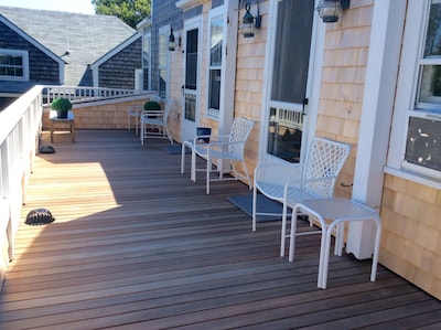 Front door with deck