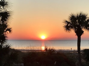 Sunrise in November from our porch.