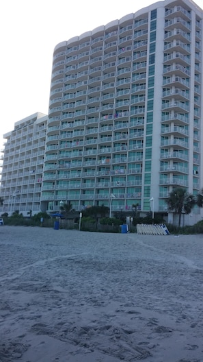 view from the beach. Third condo from the right on the Fourth floor.