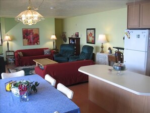 Open floor-plan on the main level.