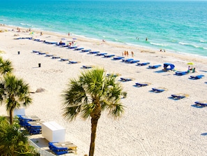 View of the powdery white sand beach from your balcony