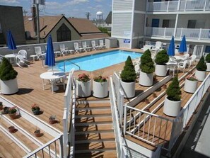 Unit 402 only steps away from the pool!