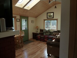 Living area with lots of space and natural light