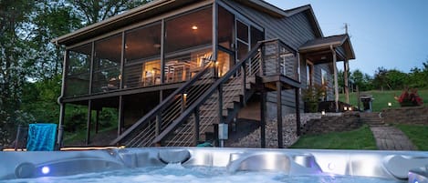 Docs Cabin Hot Tub and Balcony favorite amenities for most guests