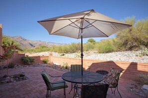 Patio with view of Catalina Mountains